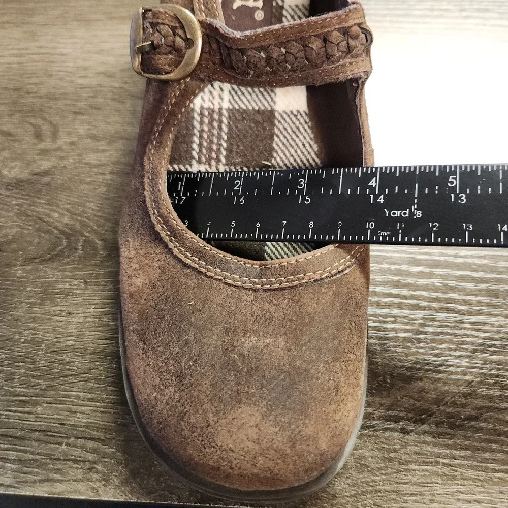 Vtg Mudd Y2K Brown Plaid Chunky Heel Platform Mary Jane *Fit Size 9/10 RARE 90's